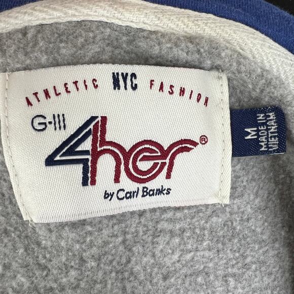 New York KNICKS NBA G-III 4Her by Carl Banks Gray Blue Zip Up Hoodie Size M - Picture 8 of 10